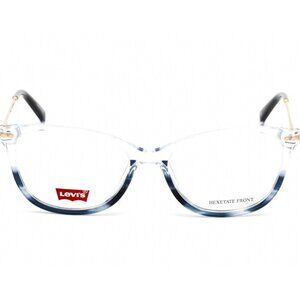 Levi's Women's Eyeglasses Full Rim Cat Eye Blue Horn Plastic LV5021-38I-51 NEW